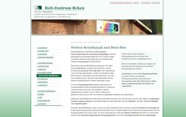 REit-Zentrum Reken / Screenshot Internetseite